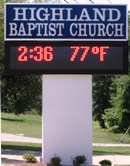 Sign, Highland Baptist Church, West Monroe, God Is Love Sign, Highland Baptist Church, West Monroe, Louisiana - A Souther Baptist Church Serving Monroe, West Monroe and Ouachita Parish, Louisiana - Jesus Is First